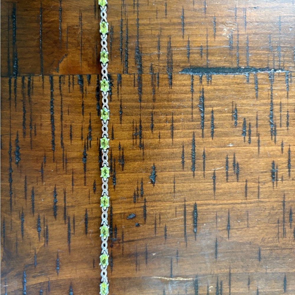 Peridot and Sterling silver Bracelet